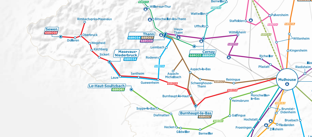 Lignes régulières d'autocar Fluo (Région Grand Est)